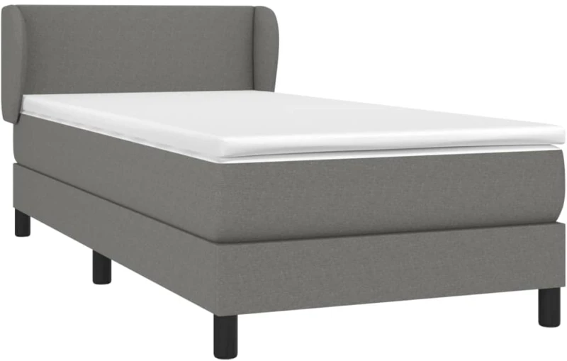 ΚΡΕΒΑΤΙ BOXSPRING ΜΕ ΣΤΡΩΜΑ ΣΚΟΥΡΟ ΓΚΡΙ 100X200 ΕΚ. ΥΦΑΣΜΑΤΙΝΟ 3126062