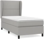 ΚΡΕΒΑΤΙ BOXSPRING ΜΕ ΣΤΡΩΜΑ ΑΝΟΙΧΤΟ ΓΚΡΙ 100X200 ΕΚ. ΥΦΑΣΜΑΤΙΝΟ 3127861