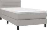 ΚΡΕΒΑΤΙ BOXSPRING ΜΕ ΣΤΡΩΜΑ & LED ΑΝ.ΓΚΡΙ 100X200 ΕΚ ΥΦΑΣΜΑΤΙΝΟ 3133213