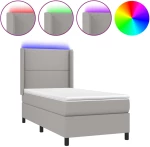 ΚΡΕΒΑΤΙ BOXSPRING ΜΕ ΣΤΡΩΜΑ & LED ΑΝ.ΓΚΡΙ 100X200ΕΚ. ΥΦΑΣΜΑΤΙΝΟ 3138213