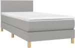 ΚΡΕΒΑΤΙ BOXSPRING ΜΕ ΣΤΡΩΜΑ ΑΝΟΙΧΤΟ ΓΚΡΙ 100X200 ΕΚ. ΥΦΑΣΜΑΤΙΝΟ 3140433