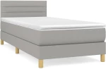 ΚΡΕΒΑΤΙ BOXSPRING ΜΕ ΣΤΡΩΜΑ ΑΝΟΙΧΤΟ ΓΚΡΙ 100X200 ΕΚ. ΥΦΑΣΜΑΤΙΝΟ 3140673