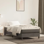 ΚΡΕΒΑΤΙ BOXSPRING ΜΕ ΣΤΡΩΜΑ ΣΚΟΥΡΟ ΓΚΡΙ 80X200 ΕΚ. ΒΕΛΟΥΔΙΝΟ 3144298