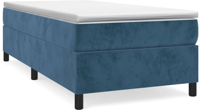 ΚΡΕΒΑΤΙ BOXSPRING ΜΕ ΣΤΡΩΜΑ ΣΚΟΥΡΟ ΜΠΛΕ 80 X 200 ΕΚ. ΒΕΛΟΥΔΙΝΟ 3144649
