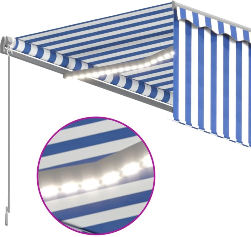 ΤΕΝΤΑ ΑΥΤΟΜΑΤΗ ΜΕ ΣΚΙΑΣΤΡΟ/LED/ΑΙΣΘ. ΑΝΕΜΟΥ ΜΠΛΕ/ΛΕΥΚΟ 4,5X3 Μ. 3069451
