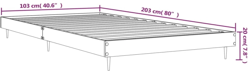 ΠΛΑΙΣΙΟ ΚΡΕΒΑΤΙΟΥ ΓΚΡΙ SONOMA 100X200 ΕΚ. ΕΠΕΞΕΡΓΑΣΜΕΝΟ ΞΥΛΟ 832163
