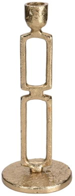 Κηροπήγιο αλουμινίου art deco 10x10x25cm Zaros 25754 HE390