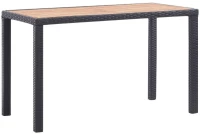 ΤΡΑΠΕΖΙ ΚΗΠΟΥ ΜΑΥΡΟ/ΚΑΦΕ 123X60X74 ΕΚ. ΑΠΟ ΜΑΣΙΦ ΞΥΛΟ ΑΚΑΚΙΑΣ 46450