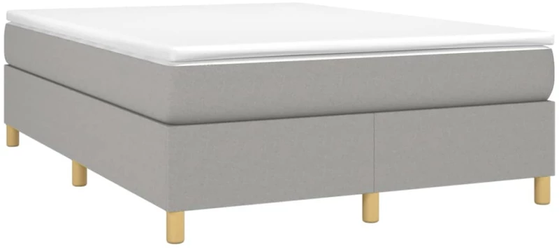 ΚΡΕΒΑΤΙ BOXSPRING ΜΕ ΣΤΡΩΜΑ ΑΝΟΙΧΤΟ ΓΚΡΙ 140X190 ΕΚ. ΥΦΑΣΜΑΤΙΝΟ 3144514