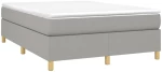 ΚΡΕΒΑΤΙ BOXSPRING ΜΕ ΣΤΡΩΜΑ ΑΝΟΙΧΤΟ ΓΚΡΙ 140X190 ΕΚ. ΥΦΑΣΜΑΤΙΝΟ 3144514
