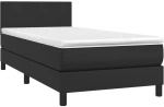 ΚΡΕΒΑΤΙ BOXSPRING ΜΕ ΣΤΡΩΜΑ & LED ΜΑΥΡΟ 90X200 ΕΚ. ΣΥΝΘ. ΔΕΡΜΑ 3134081