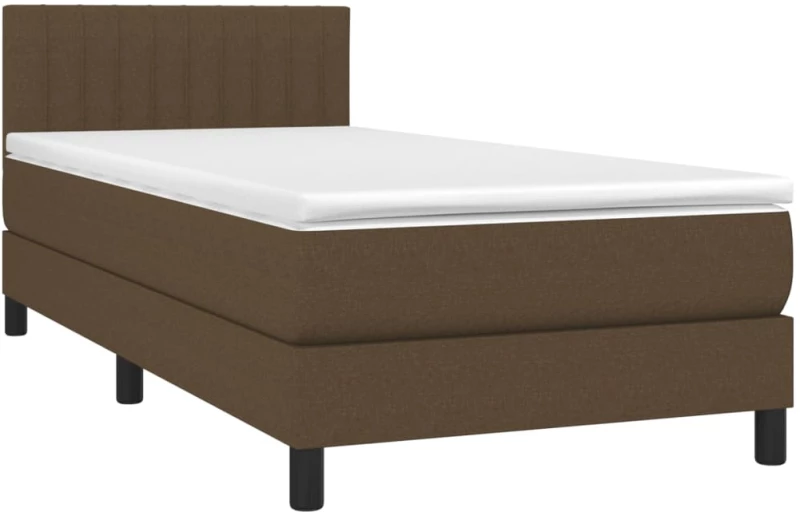 ΚΡΕΒΑΤΙ BOXSPRING ΜΕ ΣΤΡΩΜΑ ΣΚΟΥΡΟ ΚΑΦΕ 90X200 ΕΚ. ΥΦΑΣΜΑΤΙΝΟ 3140188