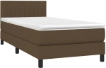 ΚΡΕΒΑΤΙ BOXSPRING ΜΕ ΣΤΡΩΜΑ ΣΚΟΥΡΟ ΚΑΦΕ 90X200 ΕΚ. ΥΦΑΣΜΑΤΙΝΟ 3140188