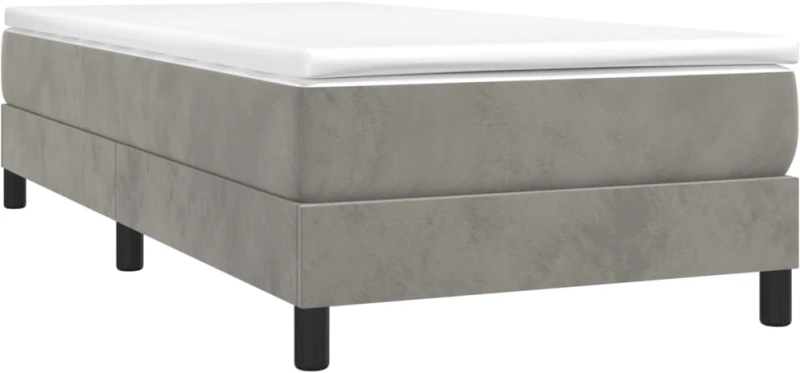 ΚΡΕΒΑΤΙ BOXSPRING ΜΕ ΣΤΡΩΜΑ ΑΝΟΙΧΤΟ ΓΚΡΙ 90X200 ΕΚ. ΒΕΛΟΥΔΙΝΟ 3144309