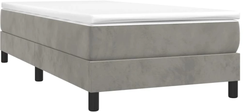 ΠΛΑΙΣΙΟ ΚΡΕΒΑΤΙΟΥ BOXSPRING ΑΝΟΙΧΤΟ ΓΚΡΙ 90X190 ΕΚ. ΒΕΛΟΥΔΙΝΟ 3120742