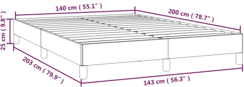 ΠΛΑΙΣΙΟ ΚΡΕΒΑΤΙΟΥ ΛΕΥΚΟ 140X200 ΕΚ. ΑΠΟ ΣΥΝΘΕΤΙΚΟ ΔΕΡΜΑ 346905