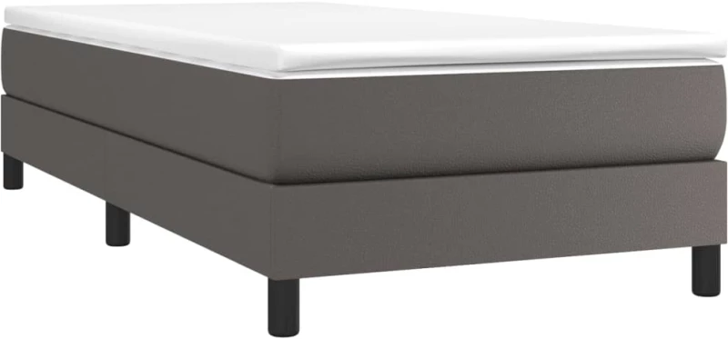 ΠΛΑΙΣΙΟ ΚΡΕΒΑΤΙΟΥ BOXSPRING ΓΚΡΙ 90X190 ΕΚ. ΣΥΝΘΕΤΙΚΟ ΔΕΡΜΑ 3120674