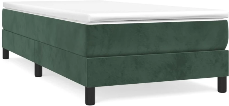 ΚΡΕΒΑΤΙ BOXSPRING ΜΕ ΣΤΡΩΜΑ ΣΚΟΥΡΟ ΠΡΑΣΙΝΟ 100X200ΕΚ. ΒΕΛΟΥΔΙΝΟ 3144318