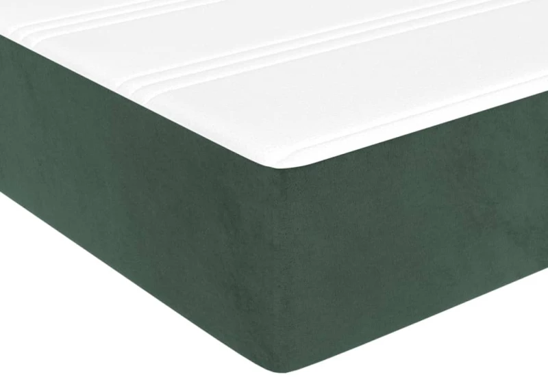 ΚΡΕΒΑΤΙ BOXSPRING ΜΕ ΣΤΡΩΜΑ ΣΚΟΥΡΟ ΠΡΑΣΙΝΟ 100X200ΕΚ. ΒΕΛΟΥΔΙΝΟ 3144318