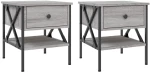 ΚΟΜΟΔΙΝΑ 2 ΤΕΜ. ΓΚΡΙ SONOMA 40X42X45 ΕΚ. ΑΠΟ ΕΠΕΞΕΡΓΑΣΜΕΝΟ ΞΥΛΟ 825960