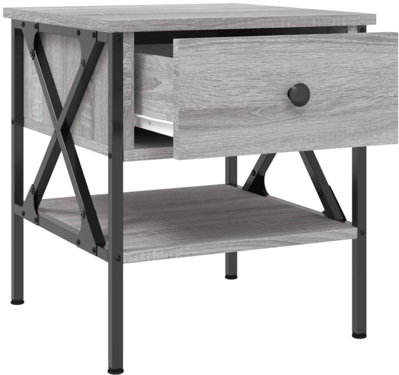 ΚΟΜΟΔΙΝΑ 2 ΤΕΜ. ΓΚΡΙ SONOMA 40X42X45 ΕΚ. ΑΠΟ ΕΠΕΞΕΡΓΑΣΜΕΝΟ ΞΥΛΟ 825960