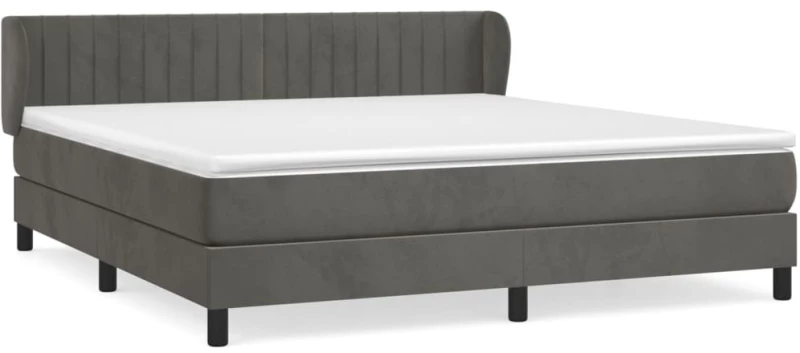 ΚΡΕΒΑΤΙ BOXSPRING ΜΕ ΣΤΡΩΜΑ ΣΚΟΥΡΟ ΓΚΡΙ 160X200 ΕΚ. ΒΕΛΟΥΔΙΝΟ 3127620