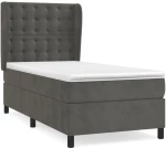 ΚΡΕΒΑΤΙ BOXSPRING ΜΕ ΣΤΡΩΜΑ ΣΚΟΥΡΟ ΓΚΡΙ 80X200 ΕΚ. ΒΕΛΟΥΔΙΝΟ 3129418