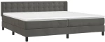 ΚΡΕΒΑΤΙ BOXSPRING ΜΕ ΣΤΡΩΜΑ ΣΚΟΥΡΟ ΓΚΡΙ 200X200 ΕΚ. ΒΕΛΟΥΔΙΝΟ 3131220