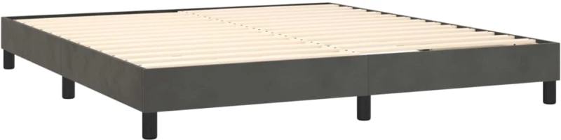 ΚΡΕΒΑΤΙ BOXSPRING ΜΕ ΣΤΡΩΜΑ & LED ΣΚ. ΓΚΡΙ 160X200ΕΚ. ΒΕΛΟΥΔΙΝΟ 3134532