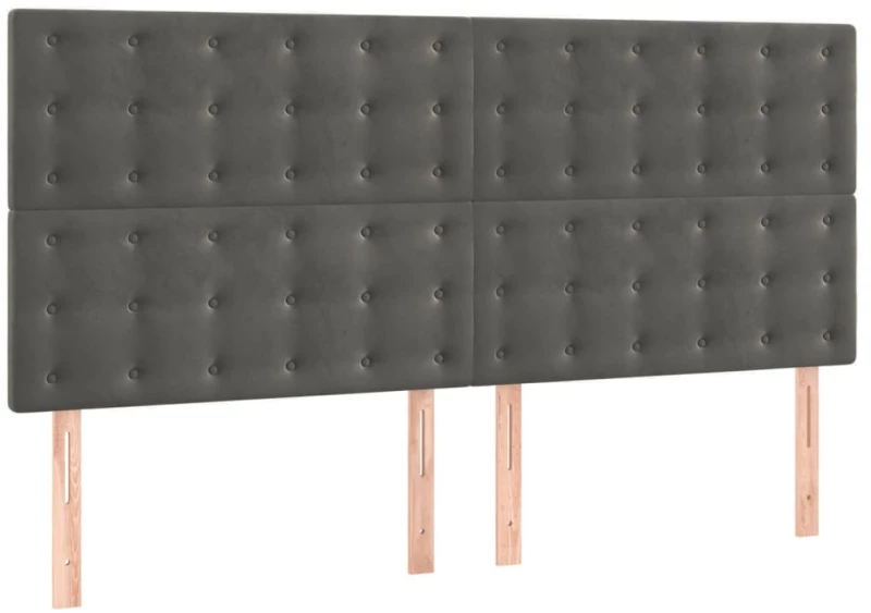 ΚΡΕΒΑΤΙ BOXSPRING ΜΕ ΣΤΡΩΜΑ ΣΚΟΥΡΟ ΓΚΡΙ 200X200 ΕΚ. ΒΕΛΟΥΔΙΝΟ 3129472