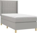 ΚΡΕΒΑΤΙ BOXSPRING ΜΕ ΣΤΡΩΜΑ ΑΝΟΙΧΤΟ ΓΚΡΙ 90X200 ΕΚ. ΥΦΑΣΜΑΤΙΝΟ 3132121