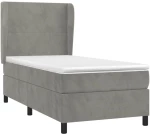 ΚΡΕΒΑΤΙ BOXSPRING ΜΕ ΣΤΡΩΜΑ ΑΝΟΙΧΤΟ ΓΚΡΙ 100X200 ΕΚ. ΒΕΛΟΥΔΙΝΟ 3129075