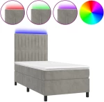 ΚΡΕΒΑΤΙ BOXSPRING ΜΕ ΣΤΡΩΜΑ & LED ΑΝ.ΓΚΡΙ 90X200 ΕΚ. ΒΕΛΟΥΔΙΝΟ 3136221
