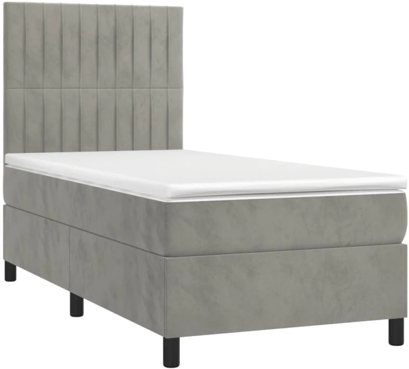 ΚΡΕΒΑΤΙ BOXSPRING ΜΕ ΣΤΡΩΜΑ & LED ΑΝ.ΓΚΡΙ 90X200 ΕΚ. ΒΕΛΟΥΔΙΝΟ 3136221