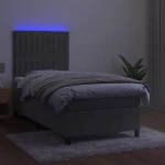 ΚΡΕΒΑΤΙ BOXSPRING ΜΕ ΣΤΡΩΜΑ & LED ΑΝ.ΓΚΡΙ 90X200 ΕΚ. ΒΕΛΟΥΔΙΝΟ 3136221