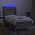 ΚΡΕΒΑΤΙ BOXSPRING ΜΕ ΣΤΡΩΜΑ & LED ΑΝ.ΓΚΡΙ 90X200 ΕΚ. ΥΦΑΣΜΑΤΙΝΟ 3138845