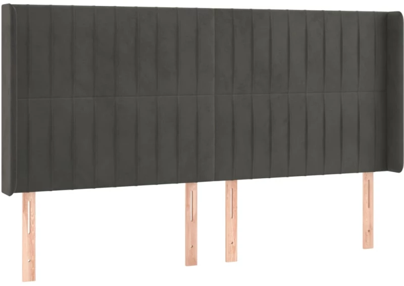ΚΡΕΒΑΤΙ BOXSPRING ΜΕ ΣΤΡΩΜΑ & LED ΣΚ. ΓΚΡΙ 180X200ΕΚ. ΒΕΛΟΥΔΙΝΟ 3139698