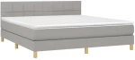 ΚΡΕΒΑΤΙ BOXSPRING ΜΕ ΣΤΡΩΜΑ ΑΝΟΙΧΤΟ ΓΚΡΙ 180X200 ΕΚ. ΥΦΑΣΜΑΤΙΝΟ 3140633