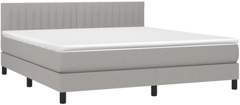 ΚΡΕΒΑΤΙ BOXSPRING ΜΕ ΣΤΡΩΜΑ & LED ΑΝ.ΓΚΡΙ 180X200 ΕΚ ΥΦΑΣΜΑΤΙΝΟ 3133333