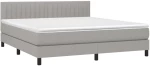 ΚΡΕΒΑΤΙ BOXSPRING ΜΕ ΣΤΡΩΜΑ & LED ΑΝ.ΓΚΡΙ 180X200 ΕΚ ΥΦΑΣΜΑΤΙΝΟ 3133333
