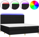 ΚΡΕΒΑΤΙ BOXSPRING ΜΕ ΣΤΡΩΜΑ & LED ΜΑΥΡΟ 200X200 ΕΚ. ΥΦΑΣΜΑΤΙΝΟ 3135463
