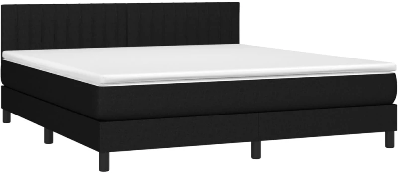 ΚΡΕΒΑΤΙ BOXSPRING ΜΕ ΣΤΡΩΜΑ & LED ΜΑΥΡΟ 180X200 ΕΚ. ΥΦΑΣΜΑΤΙΝΟ 3133335