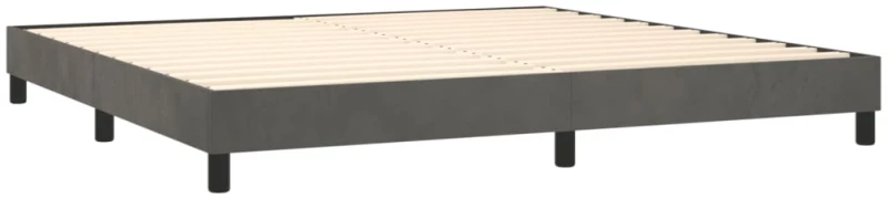 ΚΡΕΒΑΤΙ BOXSPRING ΜΕ ΣΤΡΩΜΑ ΣΚΟΥΡΟ ΓΚΡΙ 200X200 ΕΚ. ΒΕΛΟΥΔΙΝΟ 3127392