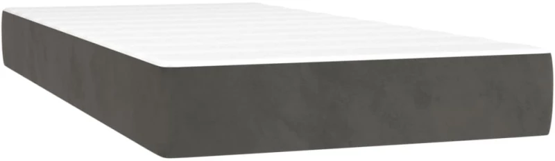 ΚΡΕΒΑΤΙ BOXSPRING ΜΕ ΣΤΡΩΜΑ ΣΚΟΥΡΟ ΓΚΡΙ 200X200 ΕΚ. ΒΕΛΟΥΔΙΝΟ 3127392