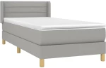 ΚΡΕΒΑΤΙ BOXSPRING ΜΕ ΣΤΡΩΜΑ ΑΝΟΙΧΤΟ ΓΚΡΙ 80X200 ΕΚ. ΥΦΑΣΜΑΤΙΝΟ 3130305