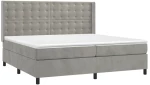 ΚΡΕΒΑΤΙ BOXSPRING ΜΕ ΣΤΡΩΜΑ ΑΝΟΙΧΤΟ ΓΚΡΙ 200X200 ΕΚ. ΒΕΛΟΥΔΙΝΟ 3132939