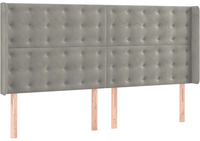 ΚΡΕΒΑΤΙ BOXSPRING ΜΕ ΣΤΡΩΜΑ ΑΝΟΙΧΤΟ ΓΚΡΙ 200X200 ΕΚ. ΒΕΛΟΥΔΙΝΟ 3132939