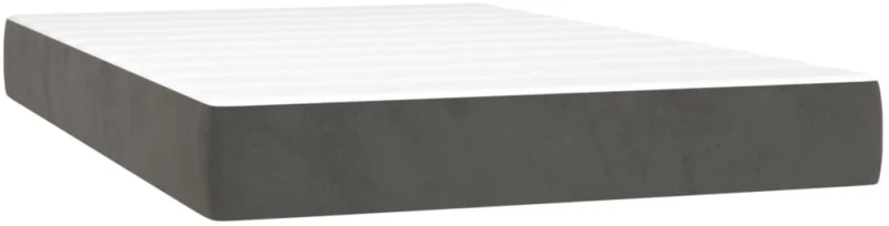 ΚΡΕΒΑΤΙ BOXSPRING ΜΕ ΣΤΡΩΜΑ & LED ΣΚ. ΓΚΡΙ 120X200ΕΚ. ΒΕΛΟΥΔΙΝΟ 3135994