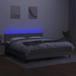 ΚΡΕΒΑΤΙ BOXSPRING ΜΕ ΣΤΡΩΜΑ & LED ΑΝ.ΓΚΡΙ 180X200 ΕΚ ΥΦΑΣΜΑΤΙΝΟ 3133173