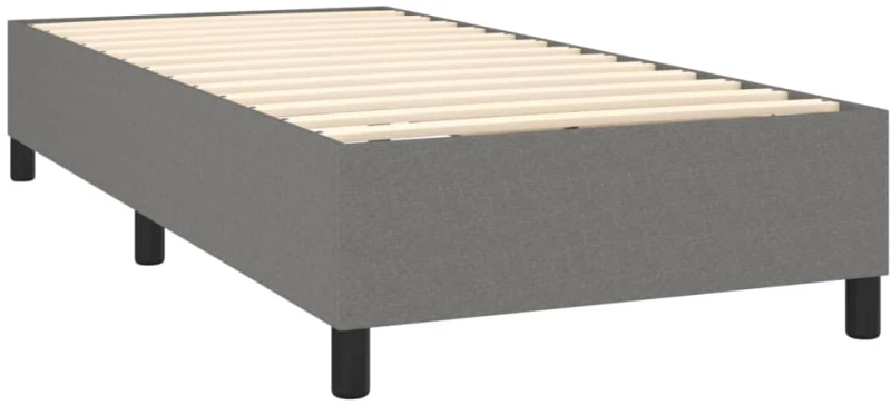 ΚΡΕΒΑΤΙ BOXSPRING ΜΕ ΣΤΡΩΜΑ ΣΚΟΥΡΟ ΓΚΡΙ 90X190 ΕΚ. ΥΦΑΣΜΑΤΙΝΟ 3136558